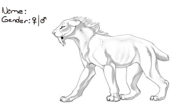 [UPDATE] Smilodon Lineart