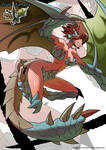 Azure Rathalos monster girl