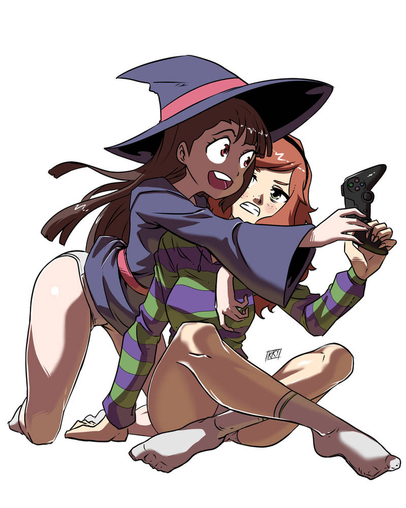 Commission: Vivian James and Akko by KukuruyoArt