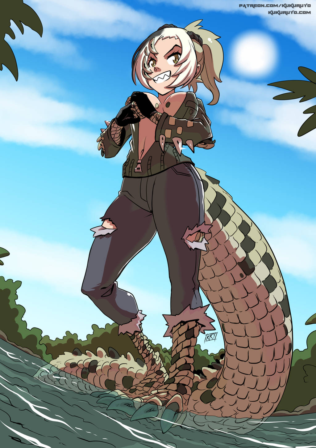 Kemono friends: Saltwater Crocodile by KukuruyoArt