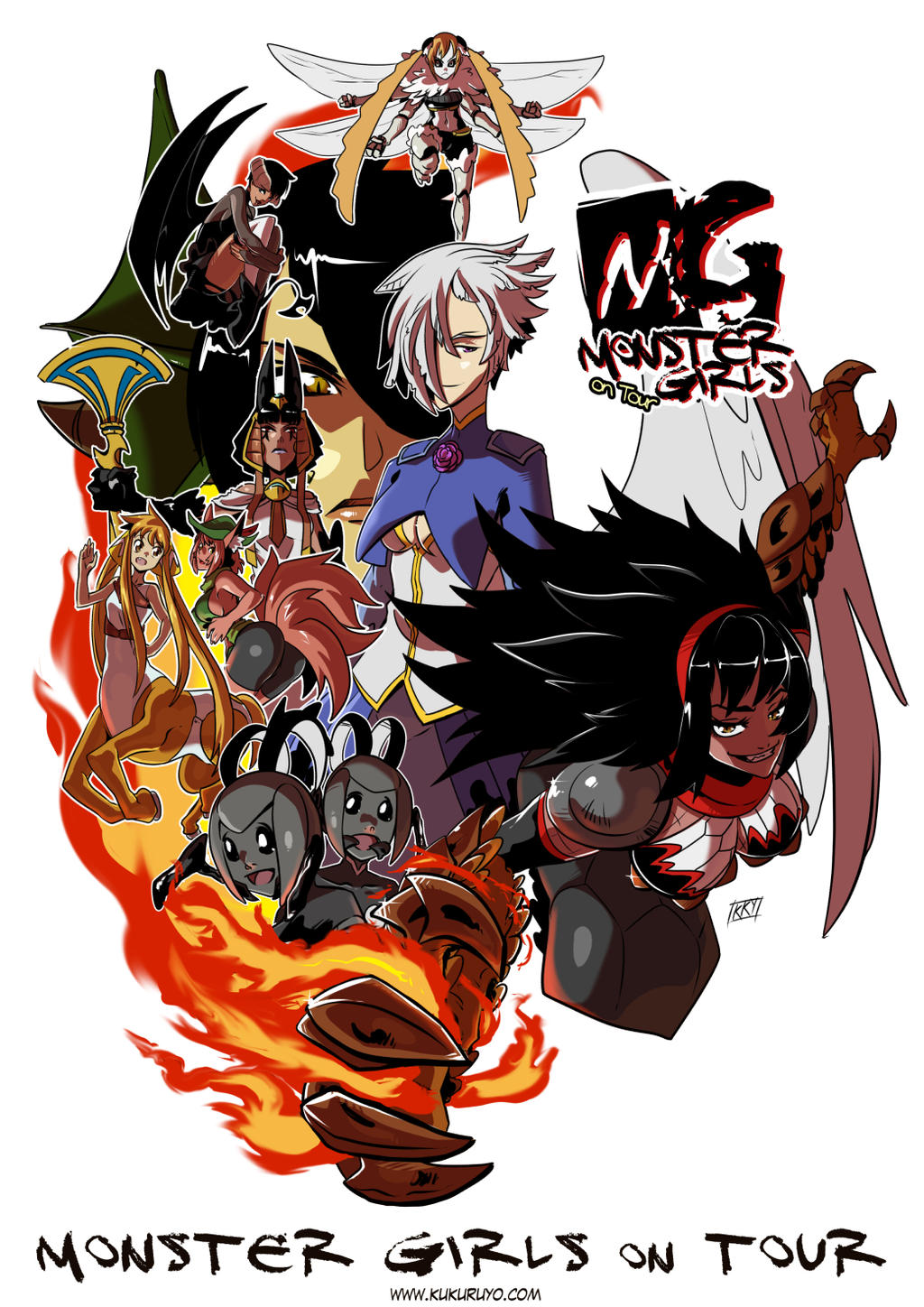 Monster girls on tour, new cover by KukuruyoArt