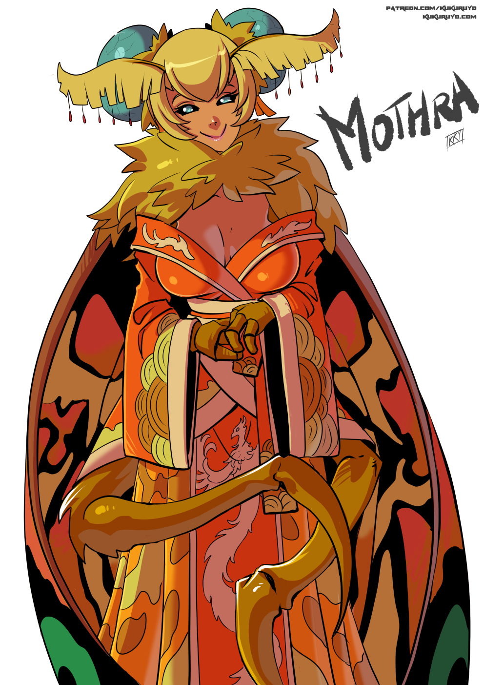 Mothra Monster Girl By Kukuruyoart On Deviantart
