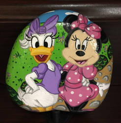 Painted Rock - Minnie and Daisy