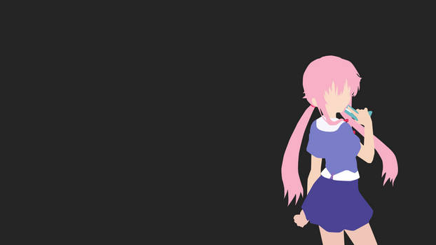 MiraiNikki Yuno Silhouette Wallpaper