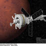 Spaceship Endurance in Mars Orbit