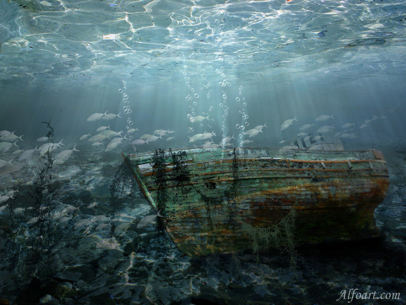 Sunken Ship By Alexandraf On Deviantart
