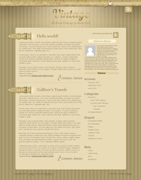 Vintage Wordpress theme.