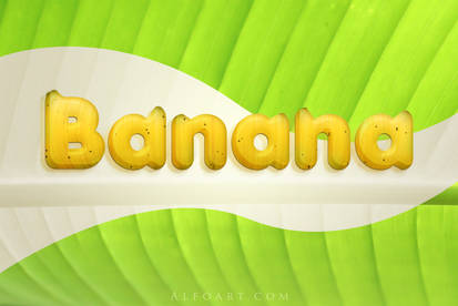Banana style text effect.