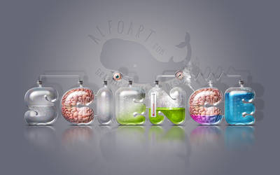 Laboratory Glassware Letters. Realistic glass text by AlexandraF