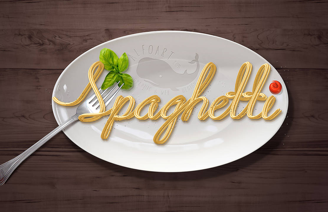 Spaghetti Text Effect by AlexandraF on DeviantArt