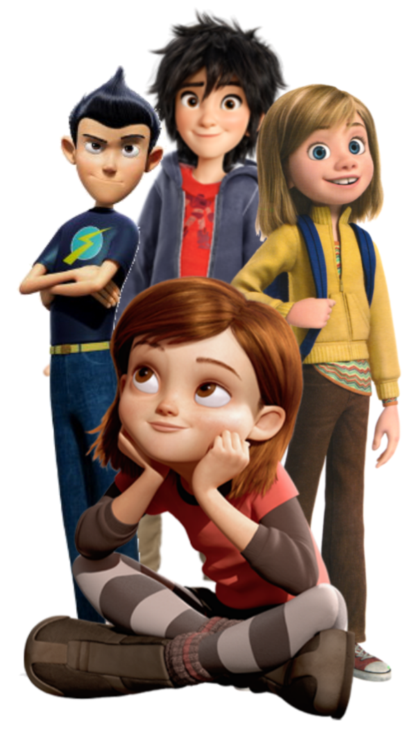 Hiro, Riley, Penny and Wilbur by ValleyandFriends1426 on DeviantArt