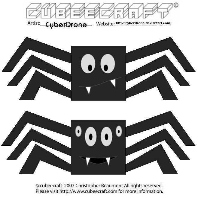 Cubeecraft - Spiders by CyberDrone on DeviantArt