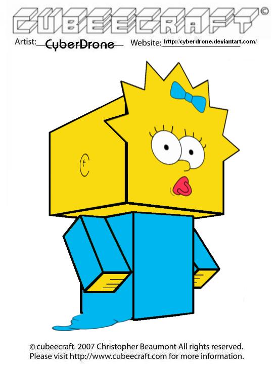 Cubeecraft - Maggie Simpson