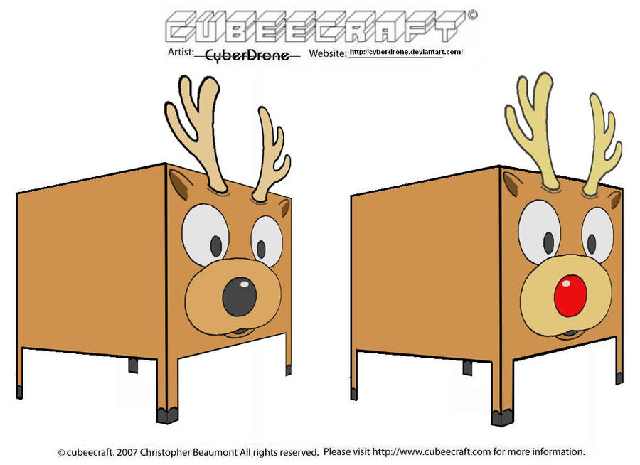 Cubeecraft Rudolph Cubeecraft - Xmas Reindeers by CyberDrone on DeviantArt