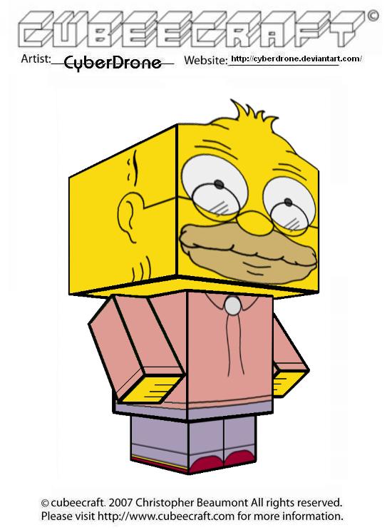 Cube Craft Simpsons Ralph Cubeecraft - Grampa Simpson by CyberDrone on DeviantArt