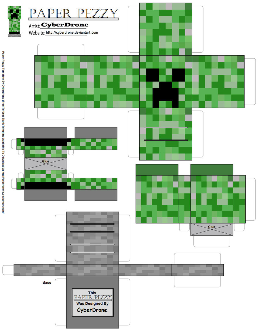 Paper Pezzy- Creeper 'Minecraft' by CyberDrone on DeviantArt