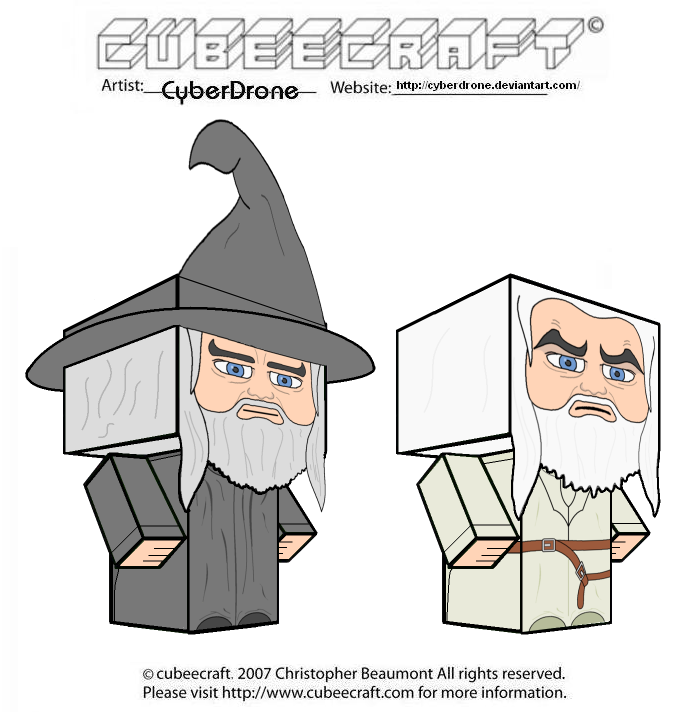 Cubeecraft Rudolph Cubeecraft - Gandalf by CyberDrone on DeviantArt