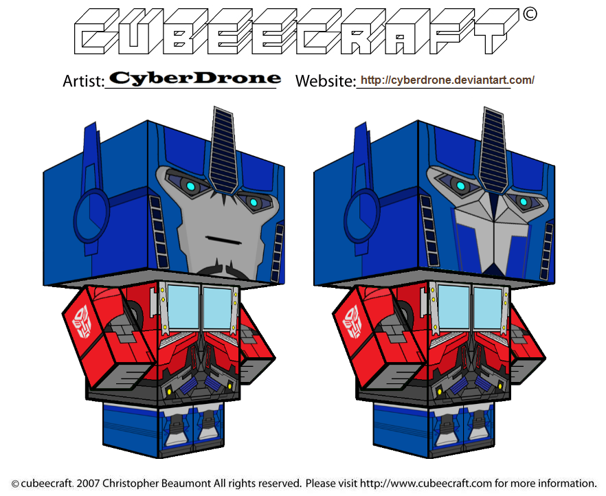 Cubeecraft - Optimus Prime 'TF- Prime'