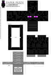 Paper Pezzy- Enderman 'Minecraft' by CyberDrone
