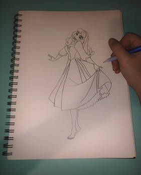 In The Making Of Aurora From Sleeping Beauty