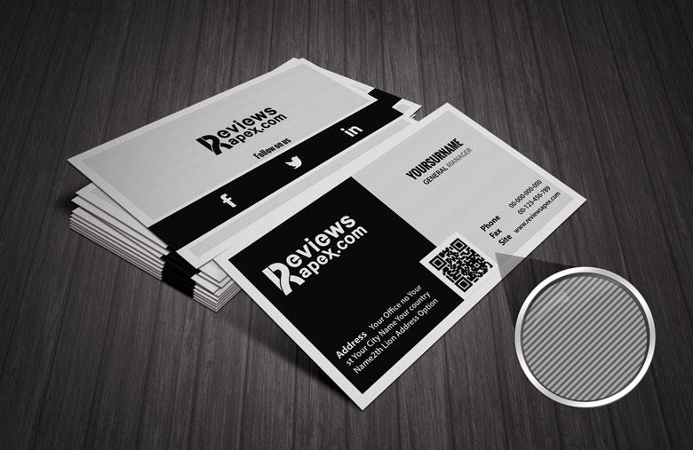 Ваша визитка. Black and White Business Card. White texture for Business Card.