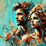 MVJ-Copper-Aqua: Abstract Expressionism: AICC13
