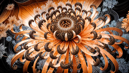 MVJ-Fractal Fusion: Copper Chrysanthemum