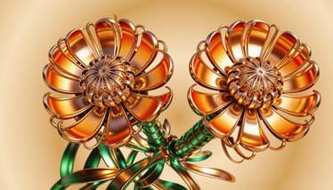 MVJ-Fractal Fusion: Pincushion Protea in Gold