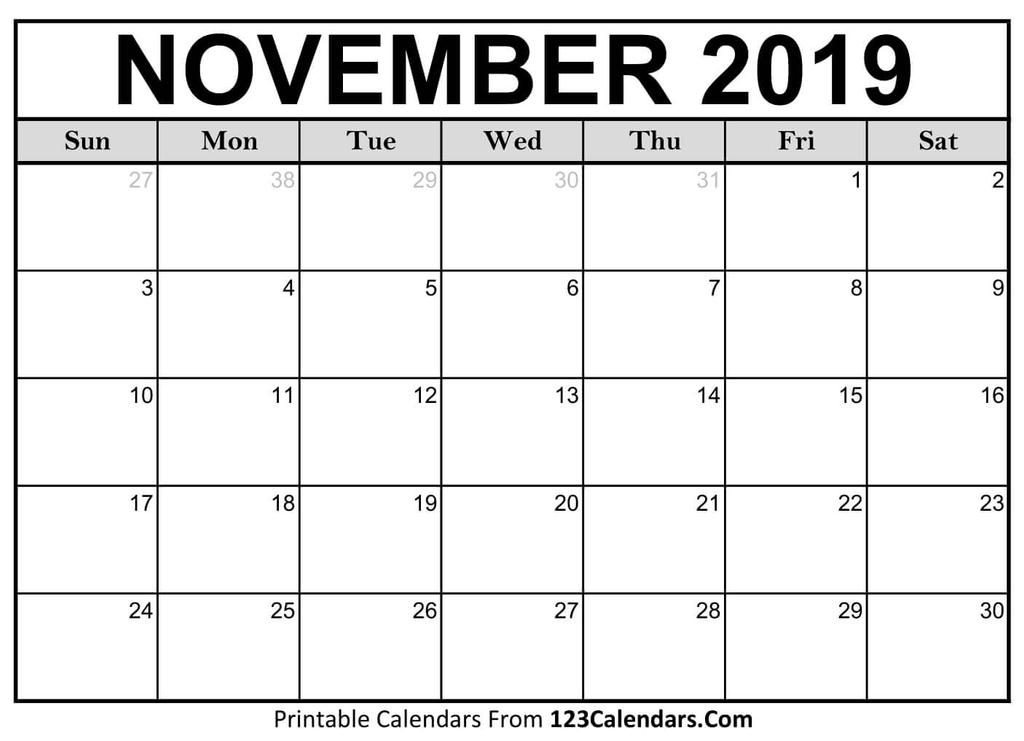 Blank November 19 Calendar By Printablecalendar On Deviantart Blank November 19 Calendar By Printablecalendar On Deviantart