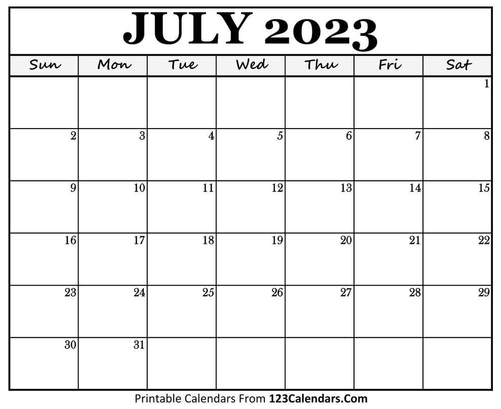 July 2023 Calendar by printablecalendar on DeviantArt July 2023 Calendar by printablecalendar on DeviantArt