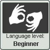 (Beginner) Sign Language Level Stamp by imakocoa