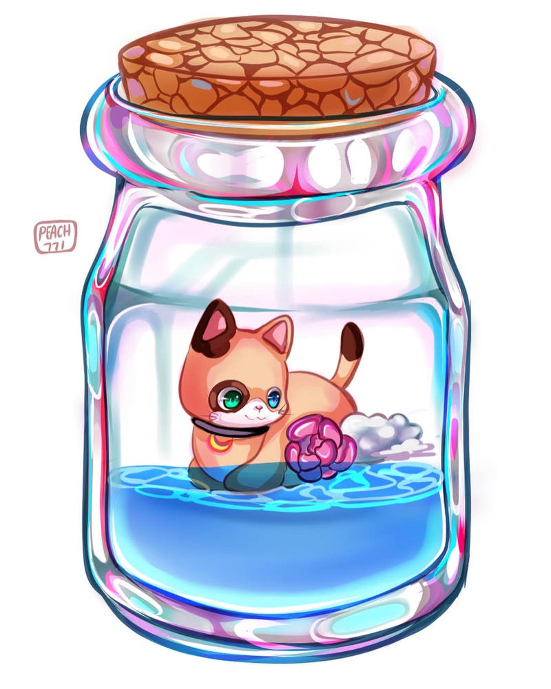 Bottle cat by peach771 on DeviantArt