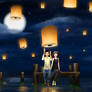 Commission - Romantic Sky Lantern