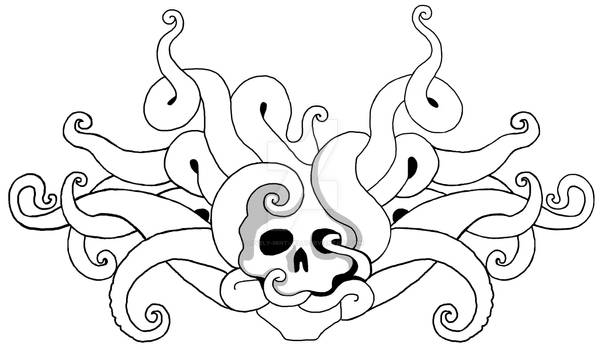 Line work for Octavius the Octoskull