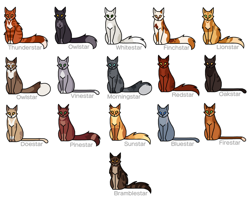 ThunderClan Leaders By Monochrome sunsets On DeviantArt thunderclan-leaders-by-monochrome-sunsets-on-deviantart