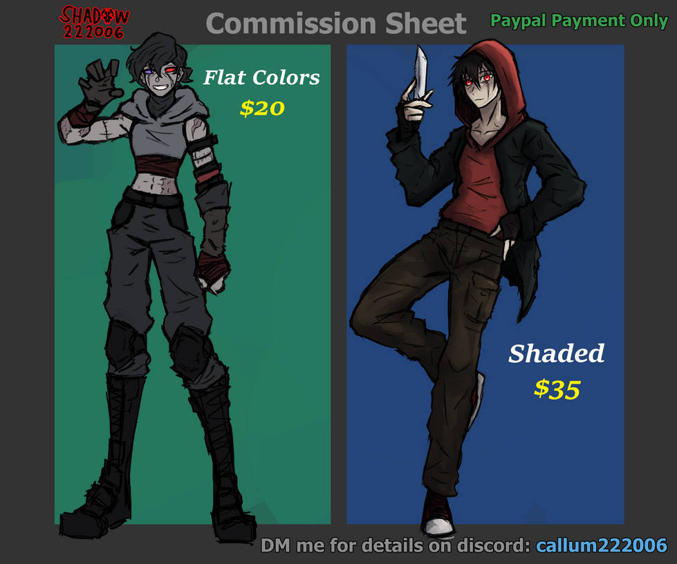 Commission Sheet
