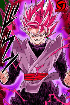 Black Goku Super Saiyan Rose Manga Coloured