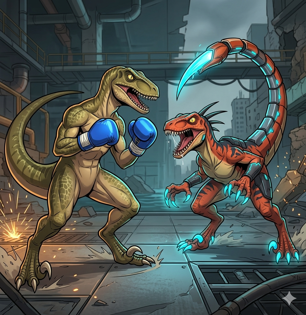 Blue Vs Riptor Alex vs Riptor by Nintendoman01 on DeviantArt