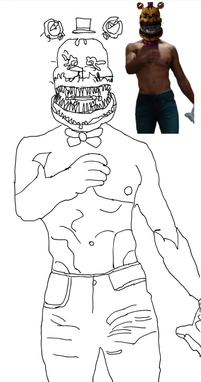 FNAF BUFF NIGHTMARE FREADBEAR COLORING PAGES by glamrocknightbear on ...