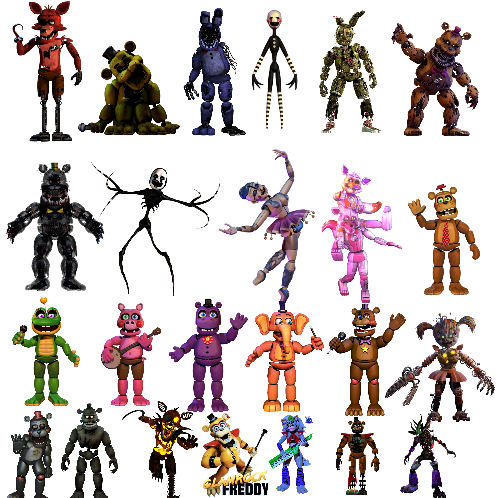 FIVE NIGHTS AT FREDDY'S MY FAVOURITE CHARACTERS by glamrocknightbear on ...