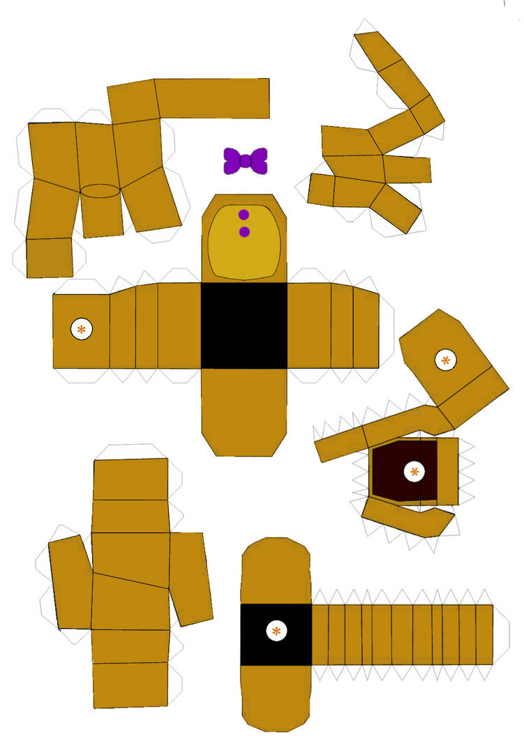 ADVENTURE SPRINGBONNIE PAPERCRAFT 1 by glamrocknightbear on DeviantArt
