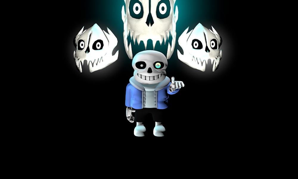 Sans and Gaster Blaster Rig C4D Ported By Me DL CS by ...