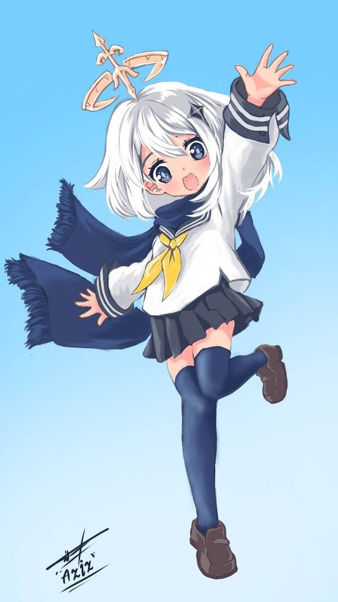 paimon genshin impact by AZIZfanart on DeviantArt