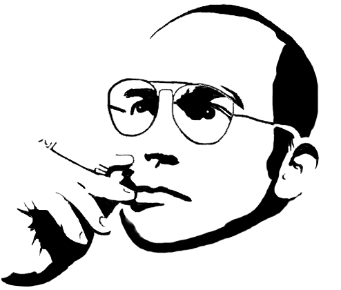 Hunter S. Thompson stencil