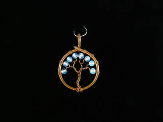 Copper Wire and Moonstone Tree