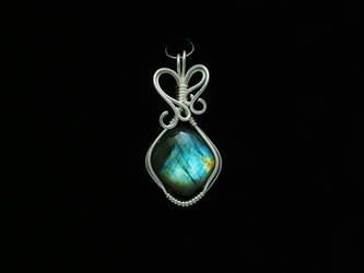 Blue Labradorite Wrapped in Sterling Silver