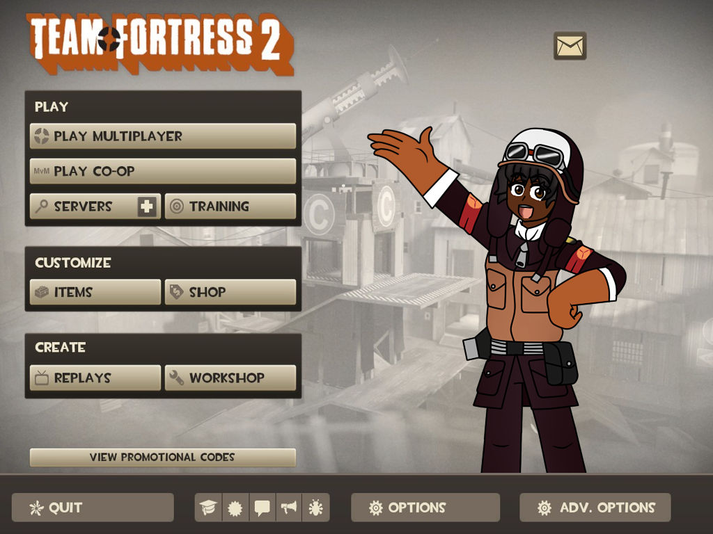 TF2 OC- Pilot in the Main menu by Pilotking on DeviantArt
