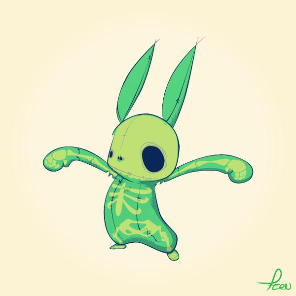 Zombie Rabbit by GRxFern on DeviantArt