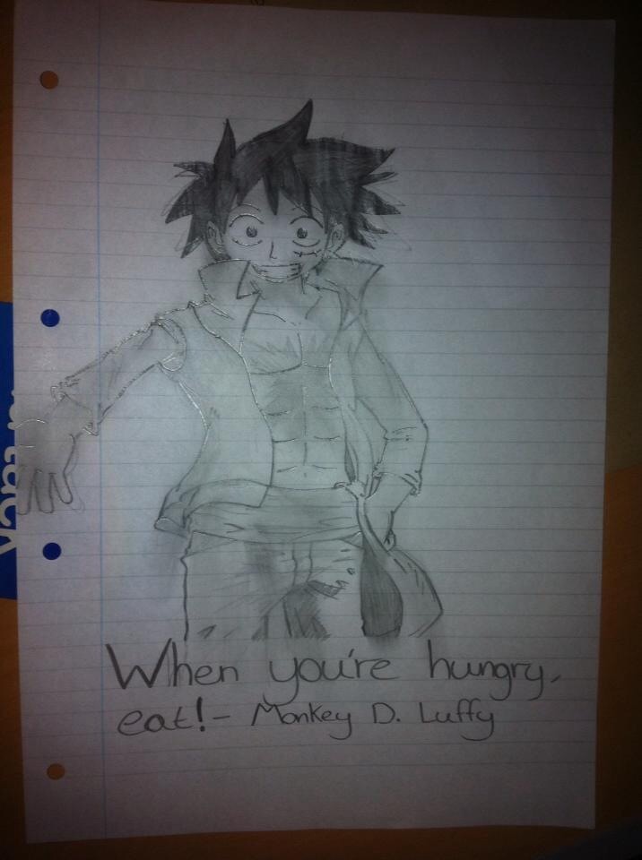 Year 12 Doodles - Inspirational Luffy