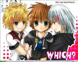 Roxas, Sora, and Riku